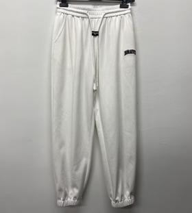 310WS抽绳车标印字母束脚长裤40319（白） 春季 410191032105