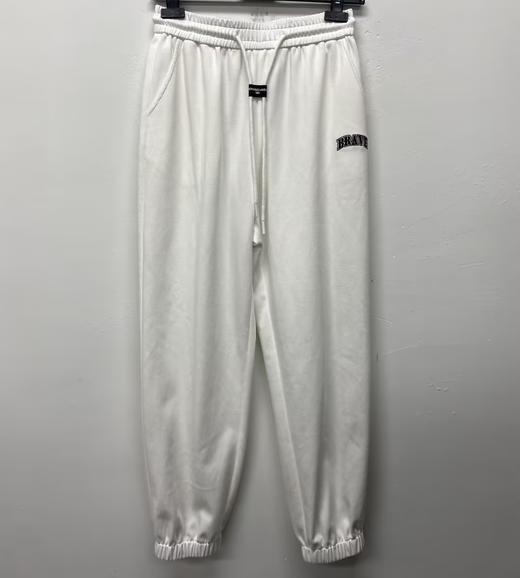 310WS抽绳车标印字母束脚长裤40319（白） 春季 410191032105 商品图0