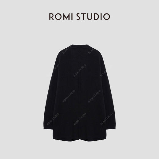 ROMI STUDIO“松弛高知”7针单边*绵羊毛软糯长开衫 432WS128 商品图1