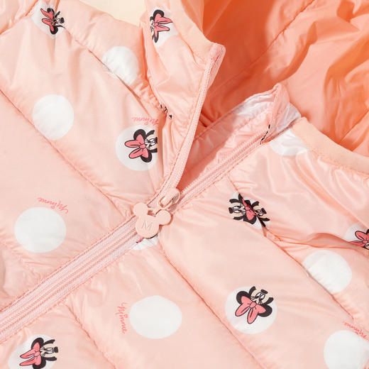 迪士尼【校服神器】24秋冬新款女童连帽防风轻薄羽绒服轻暖可内搭外套ZD4DS023 商品图10