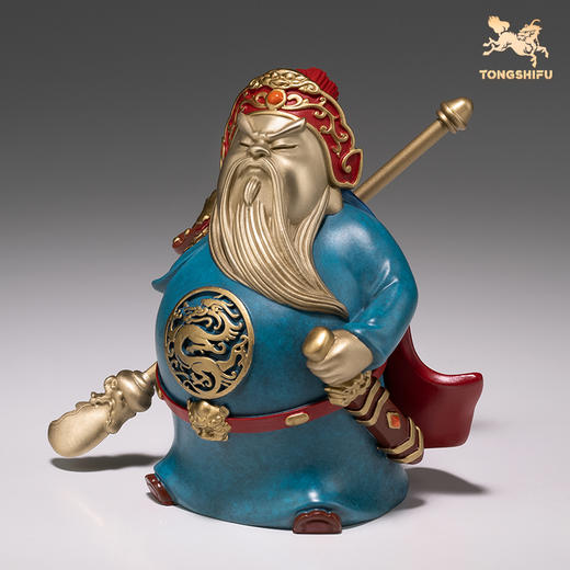 铜师傅《于荣光联名关羽》桌面萌版武财神铜关公摆件 家居 工艺品 商品图3