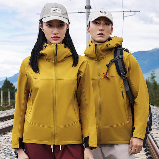 自由基地秋冬新品纳米聚热一体绒软壳冲锋衣技能拼接设计防风防水 NMJ-2017 商品图0