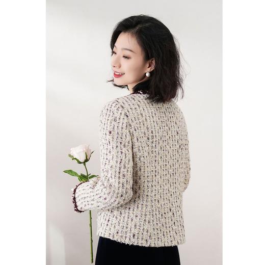 西子/【心动符号】精纺羊毛粗花呢织带小香风上衣外套/WTCY146 商品图2