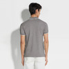 【二】ZEGNA 杰尼亚 男士字母刺绣徽标弹力棉短袖 POLO 衫 灰色 E7358A5 B746 K95 商品缩略图2