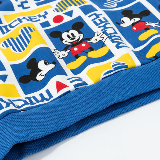 迪士尼【假期出游】24秋季新款男童加绒保暖卫衣时尚卡通米奇套头上衣ZD3DS047 商品图11