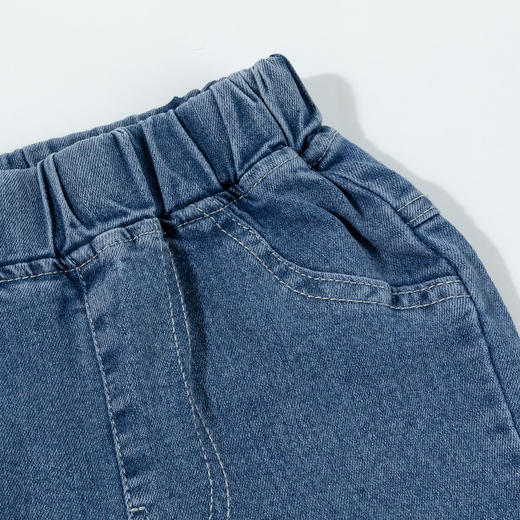 贝贝怡【软糯牛仔喇叭裤】24秋新款女童花边修身中大童微喇百搭长裤ZB3DK077 商品图8