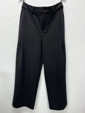 11WS基础百搭针织阔腿裤41230（黑） 春季 401141032105