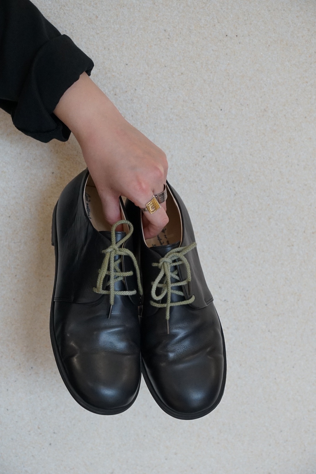 SHOE&SEWN黑色Jan手工鞋