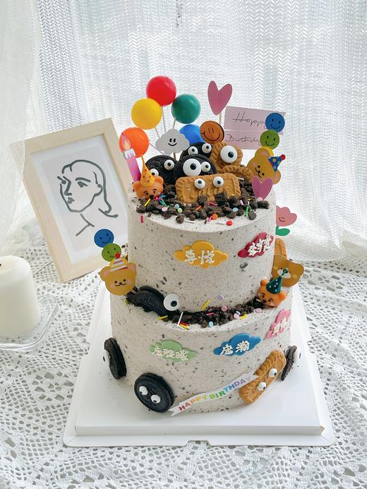 奥利奥童趣双层蛋糕（文字可改哦） 商品图0