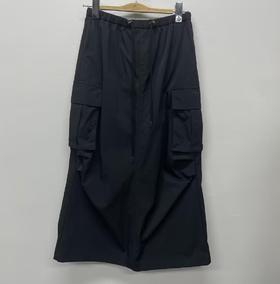 仓发312WS裙身褶皱个性A裙40325（黑绿） 春季 412011032105