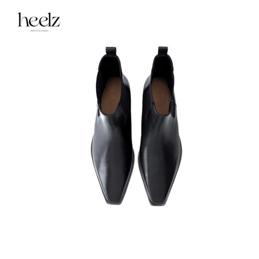 heelz设计师手工鞋履 ｜自在方头小牛皮切尔西靴3.5公分 商品图2