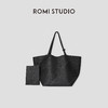 ROMI STUDIO “松弛至上” 荔面头层牛皮拼羊皮手提大号托特包 444TS007 商品缩略图4
