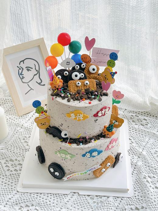 奥利奥童趣双层蛋糕（文字可改哦） 商品图1