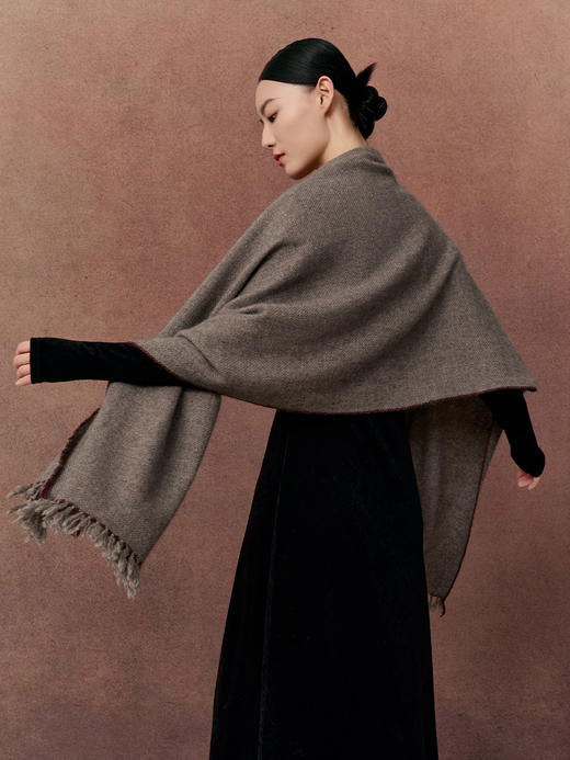 万事利绵羊毛混纺围巾-舒意 商品图1