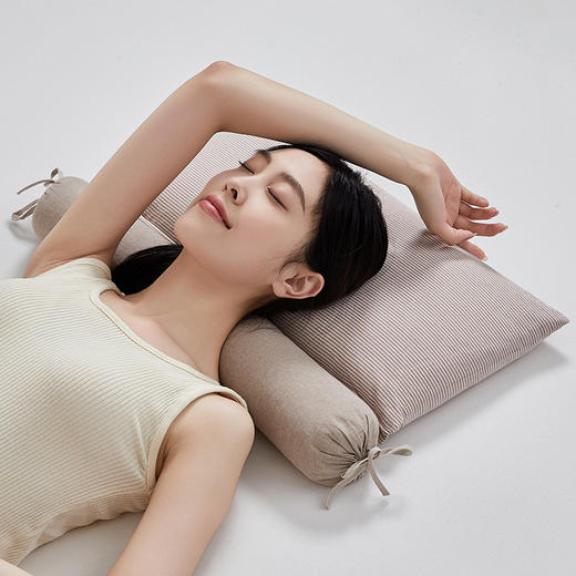 【条纹荞麦组合枕】全棉条纹荞麦组合牵引枕单人承认枕头枕芯 商品图2