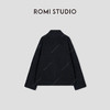 ROMI STUDIO“自我轮廓”*绵羊毛暗纹立领宽松毛呢外套 441D3018 商品缩略图1
