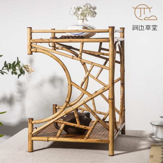 手工竹编照月文人茶棚 商品图1