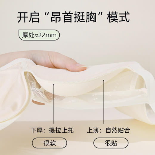 【商场同款】熳洁儿 小胸聚拢文胸中厚杯舒适云感棉新中式花间意一片式内衣24701516 商品图3