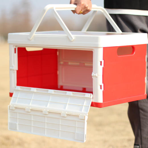 【小家电】趣游帮侧开提手木盖款折叠收纳箱55L Q55-CT HF 商品图2