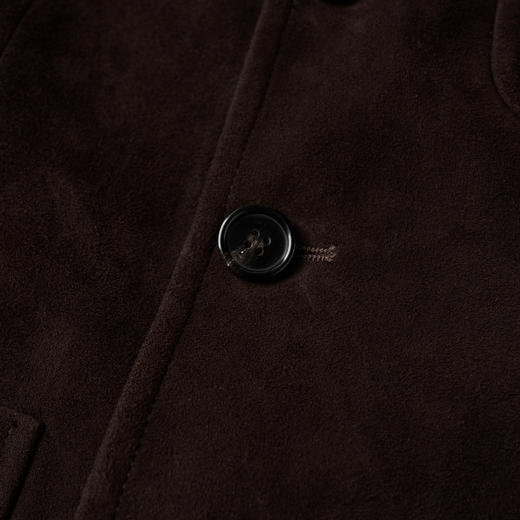 ROMI STUDIO“棕标甄选” 非洲进口混种羊皮绒面西装皮衣431PS036 商品图4