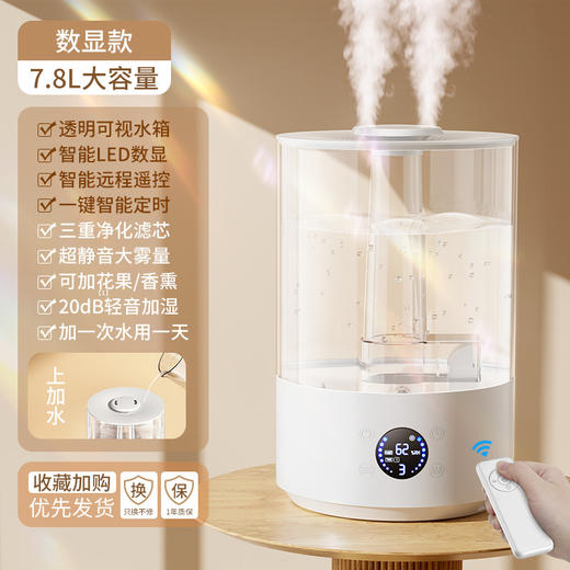 秋冬【加湿器家用】大雾量桌面双喷香薰机 空调卧室补水保濕空气净化器 商品图10