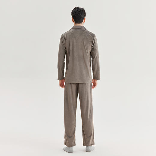 美季美优睡衣冬季男2024新款暖棉绒烂花刺绣套装长袖长裤家居服 商品图4