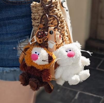 咖啡喵呜“拿铁”+心里，毛绒钥匙扣 商品图2