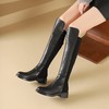 westory2024年秋冬新款优雅风粗平跟百搭骑士高靴S24DQ84851 商品缩略图0