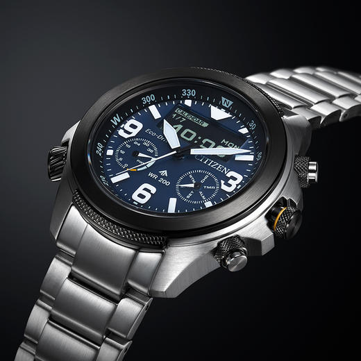 西铁城/CITIZEN运动光动能钢带男表JV1006-51L 商品图3