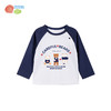 贝贝怡男女童T恤长袖春秋新款儿童纯棉撞色插肩袖秋季上衣2024童装ZB3DS089 商品缩略图4