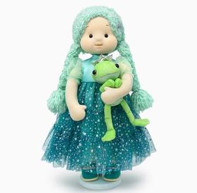 BUDIBASA巴迪宝思手工洋娃娃米娜+青蛙巴斯坦（38 cm）