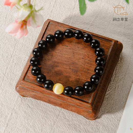 蜜蜡顶珠角乌家具老料制手串直径1.1cm 商品图3