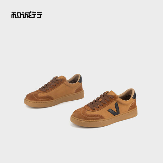 和诚行 2024秋冬新款时尚百搭休闲鞋男厚底复古德训鞋1050141 商品图3