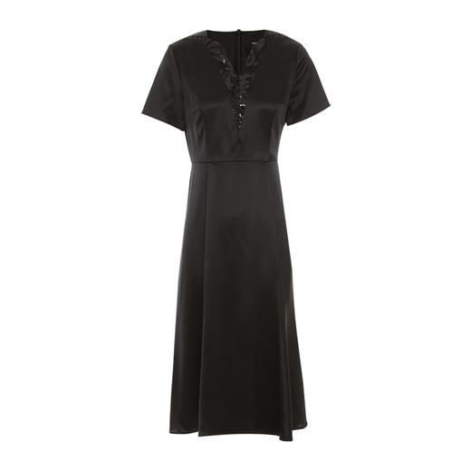 EITIE爱特爱夏季新款优雅V领蕾丝拼接礼服连衣裙7477112 商品图11