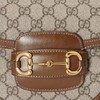 GUCCI古驰 Horsebit 1955 金色马街扣可调节肩带 帆布拼皮革饰边 帆布包马鞍包翻盖包 单肩包 迷你 男女同款情侣款 棕色（CB） 商品缩略图2