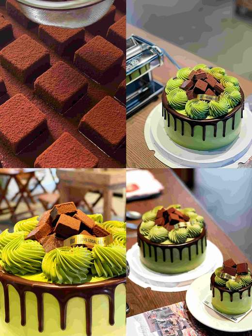 【真正的抹茶没有添加剂遇到光会变成黄色哦】浓郁抹茶北海道生巧蛋糕·奶油蛋糕 商品图2