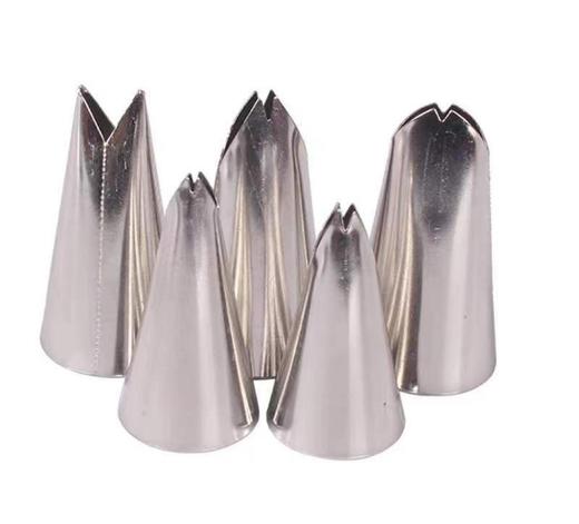 裱花嘴套装——【树叶型裱花嘴5个装】叶子嘴蝴蝶结裱花嘴 奶油裱花嘴 商品图1