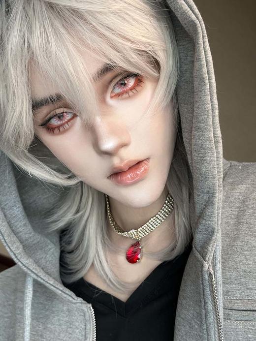 paprikacon 日抛美瞳 绯月红蛛 直径14.5mm着色13.8mm   cos (两片装) 商品图7