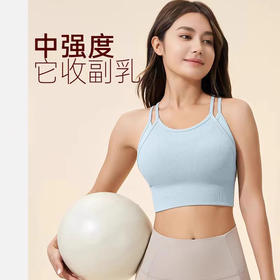 跃牌【安琪拉系列】细肩带美背假两件运动内衣瑜伽健身服WXM5291