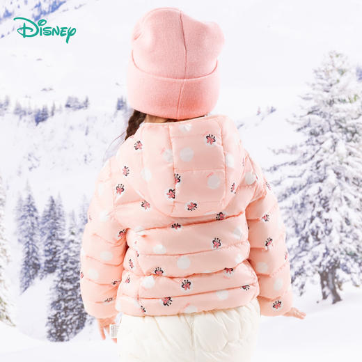 迪士尼【校服神器】24秋冬新款女童连帽防风轻薄羽绒服轻暖可内搭外套ZD4DS023 商品图5