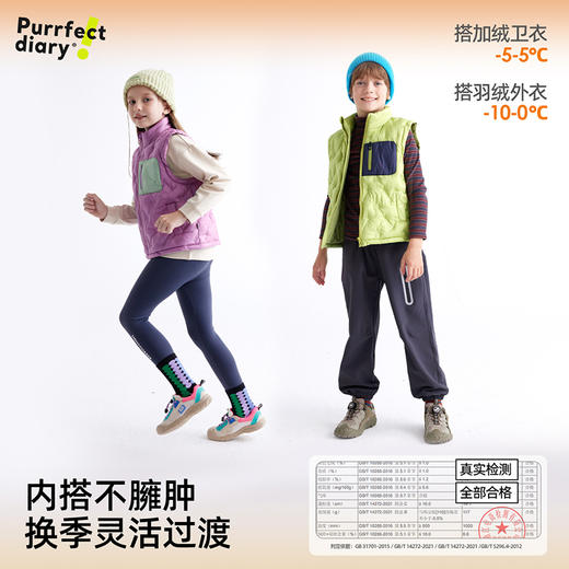 一体压胶糖果轻羽绒马甲 很轻很暖 新国标90白鸭绒 PDMJ2407 商品图3