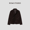 ROMI STUDIO“棕标甄选” 非洲进口混种羊皮绒面西装皮衣431PS036 商品缩略图0