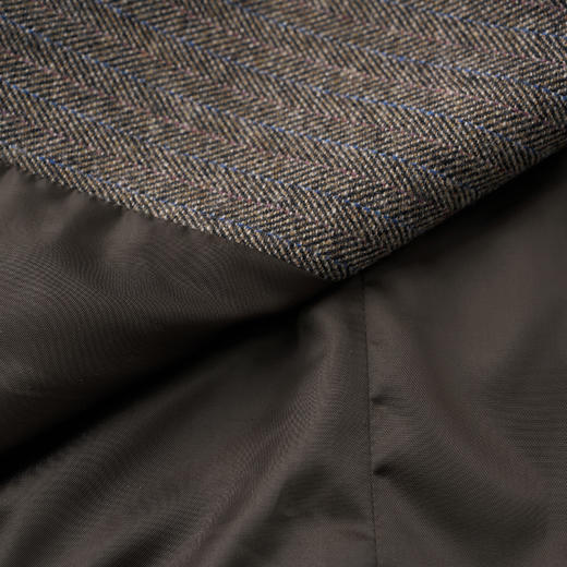 ROMI STUDIO“棕标甄选”绵羊毛混纺人字暗纹直身西装外套 431WS047 商品图4