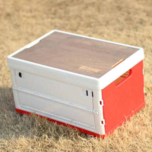 【小家电】趣游帮侧开木盖款折叠收纳箱55L Q55-C HF 商品图1