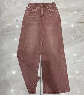 仓发CS净色裤腿剪口设计阔腿牛仔裤31222 春季 603511031148