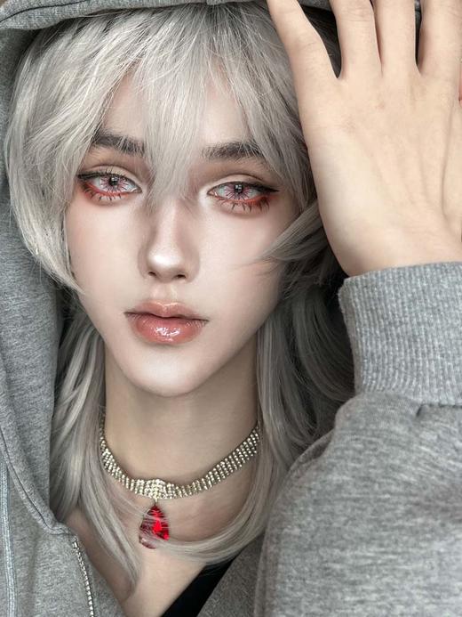 paprikacon 日抛美瞳 绯月红蛛 直径14.5mm着色13.8mm   cos (两片装) 商品图8