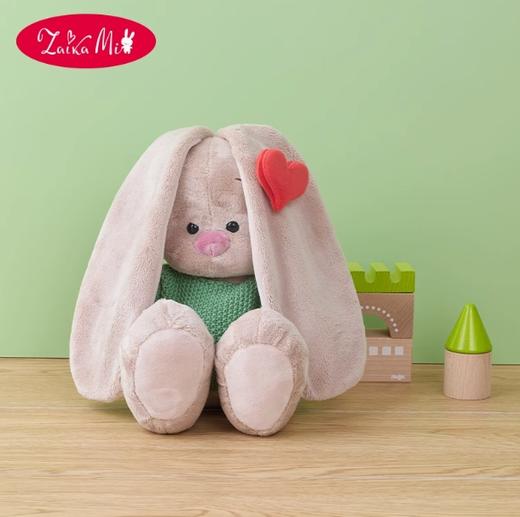 BUDIBASA巴迪宝思ZaikaMi兔+绿色毛衣和红色小鸡心,23cm 商品图0