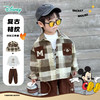 迪士尼【假期出游】秋冬季新款男童米奇印花外套纯棉T恤休闲束脚裤三件套ZD3DT045 商品缩略图0