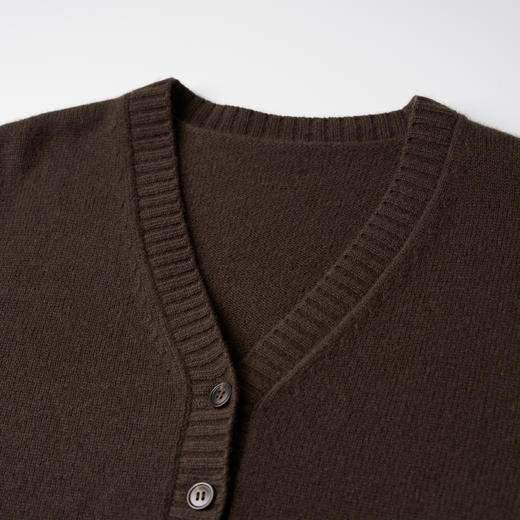 ROMI STUDIO“松弛随性”7针单边*羊毛V领软糯针织开衫 432CS281 商品图2