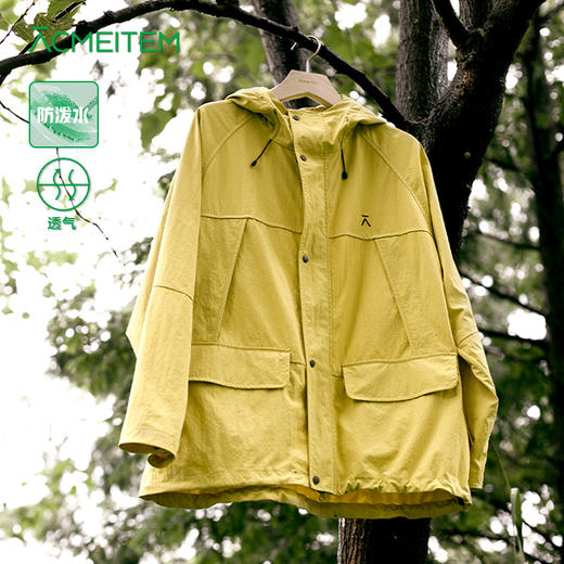 【十一破价福利】ACMEITEM爱棵米 亲子户外防泼水外套连帽宽松大口袋夹克外套男女GAF3210311E/GAF3210345E 商品图0